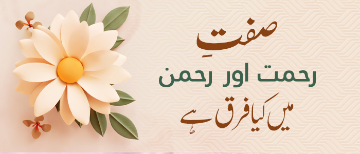 صفت رحمت اور صفت رحمن میں کیا فرق ہے