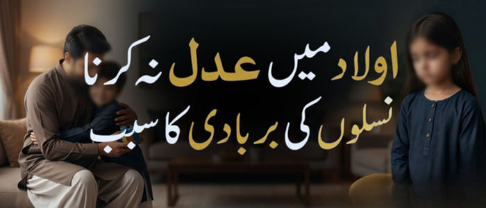 اولاد میں عدل نہ کرنا نسلوں کی بربادی کا سبب